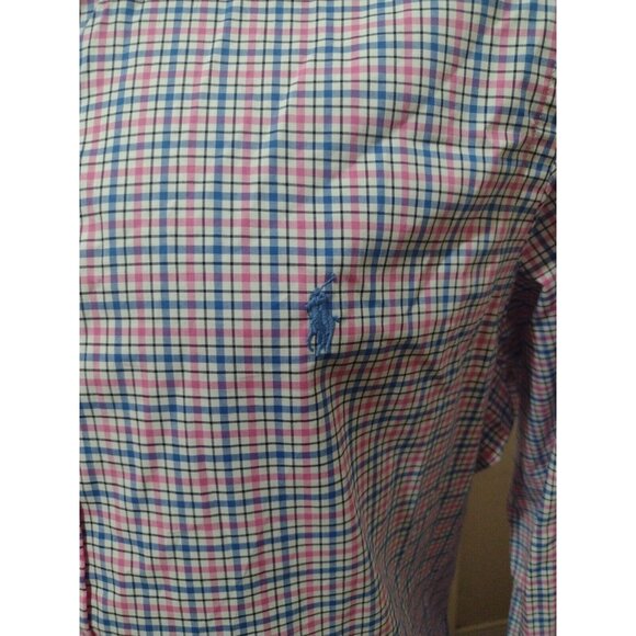 RALPH LAUREN Pink Long Sleeve Shirt size L Mens Classic Fit 100% Cotton Stretch - Picture 2 of 13